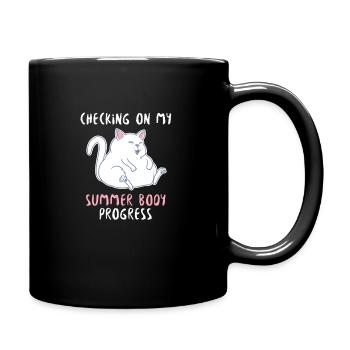 Cochon d'Inde Eté Corps Gras Animal Chubby Drôle - Mug uni - noir - Droite