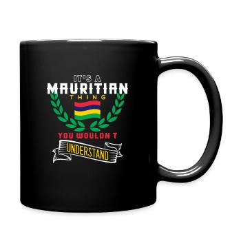 Mauritius - Tasse einfarbig - Schwarz - Rechts