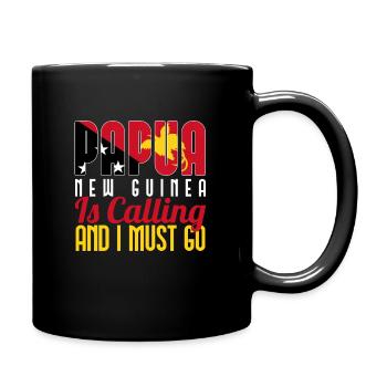 Papua Neuguinea - Tasse einfarbig - Schwarz - Rechts