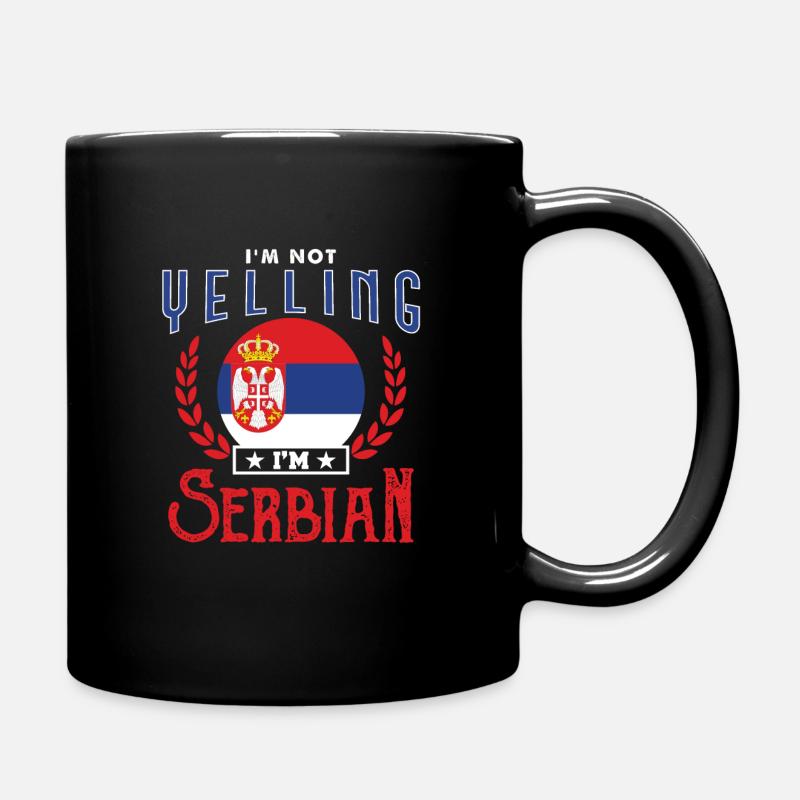 Serbien - Tasse einfarbig - Schwarz