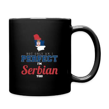 Serbien - Tasse einfarbig - Schwarz - Rechts