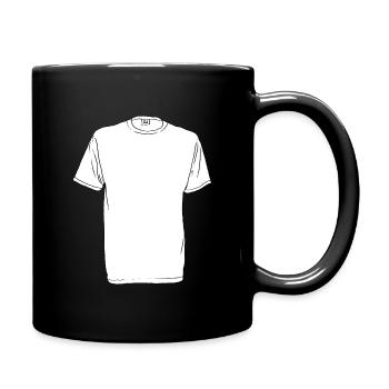 Fld.) Shirt, t-shirt, white tee, "shirt-in-shirt" - Full Colour Mug - black - Right