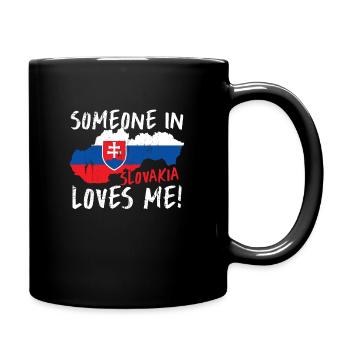 Slowakei - Tasse einfarbig - Schwarz - Rechts