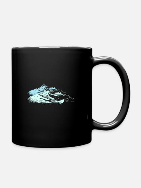 White mountains - Full Colour Mug - black