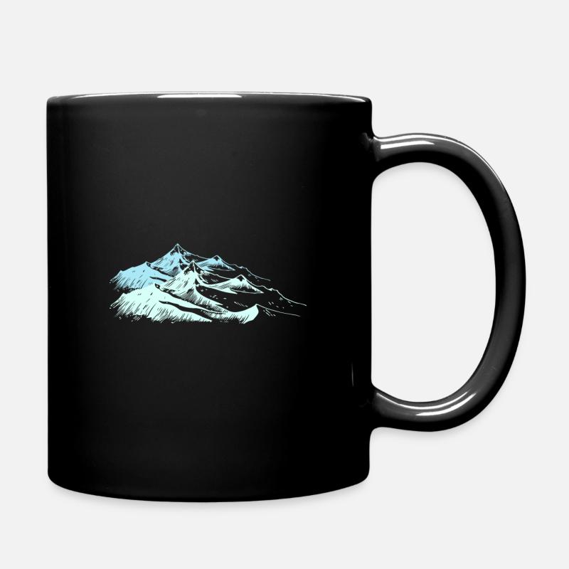 White mountains - Full Colour Mug - black