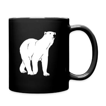 Eisbär - Polar bear - Arktis - Tasse einfarbig - Schwarz - Rechts