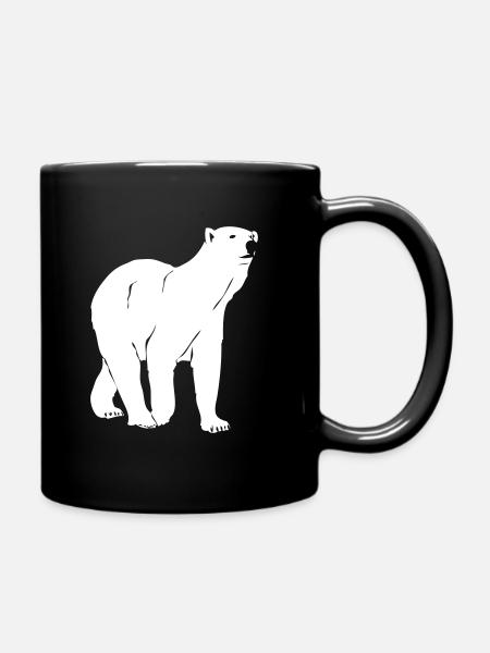 Polar bear - polar bear - arctic - Full Colour Mug - black