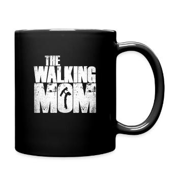 The Walking Mom mother and son daughter - Full Colour Mug - black - Right
