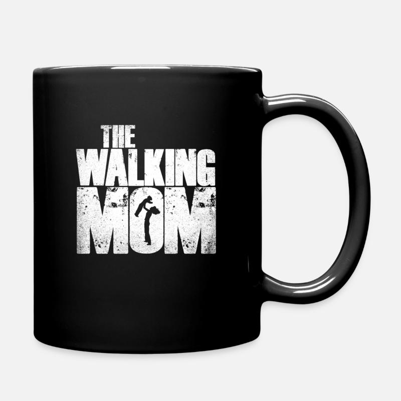 The Walking Mom Mutter und Sohn Tochter - Tasse einfarbig - Schwarz