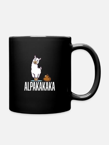 Funny alpaca saying gift - Full Colour Mug - black