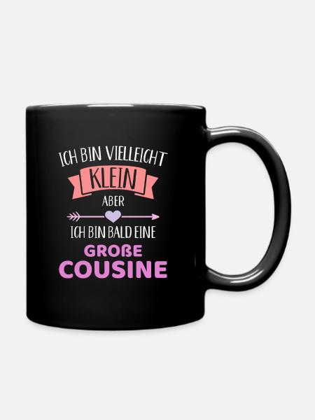 Große Cousine - Tasse einfarbig - Schwarz