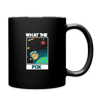 What The Fox / Amazing Fox dans l'espace / astronaute - Mug uni - noir - Droite