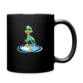 Canard drôle cool - Mug uni - noir - Droite