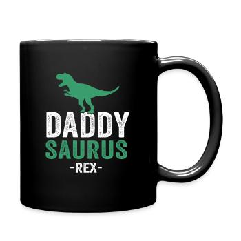 Daddysaurus - Tasse einfarbig - Schwarz - Rechts