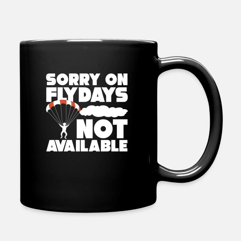 Fallschirm - Tasse einfarbig - Schwarz