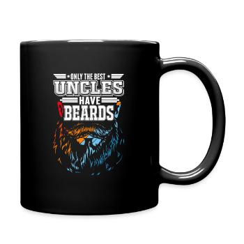 Drôle d’oncle moustache à barbe humour - Mug uni - noir - Droite