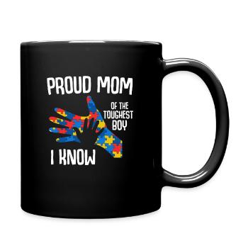 Autisme Consciences mère fière autiste enfant - Mug uni - noir - Droite