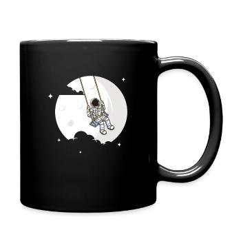 Astronaut Moon Swing Young Girls Cosmonaut - Full Colour Mug - black - Right