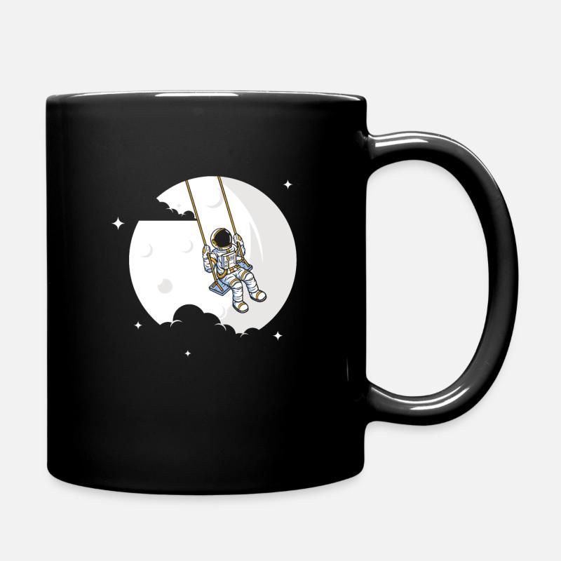 Astronaute Lune Balançoire Jeune fille cosmonaute - Mug uni - noir