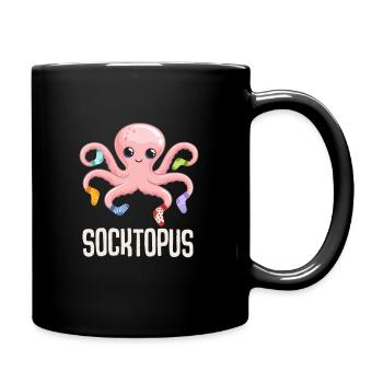 Kawaii Octopus Cute Octopus Sea Creature - Full Colour Mug - black - Right