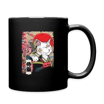 Japon Samouraï Chat Guerrier Ninja Chat - Mug uni - noir - Droite