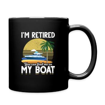 Retraite Drôle de bateau Retraite - Mug uni - noir - Droite