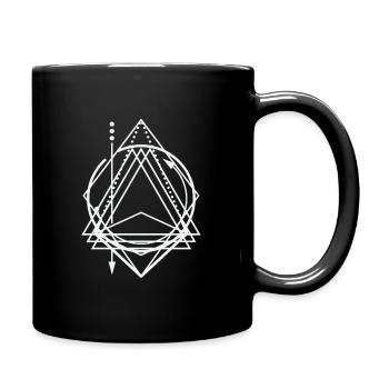 Sacred Geometric Illustration - Full Colour Mug - black - Right