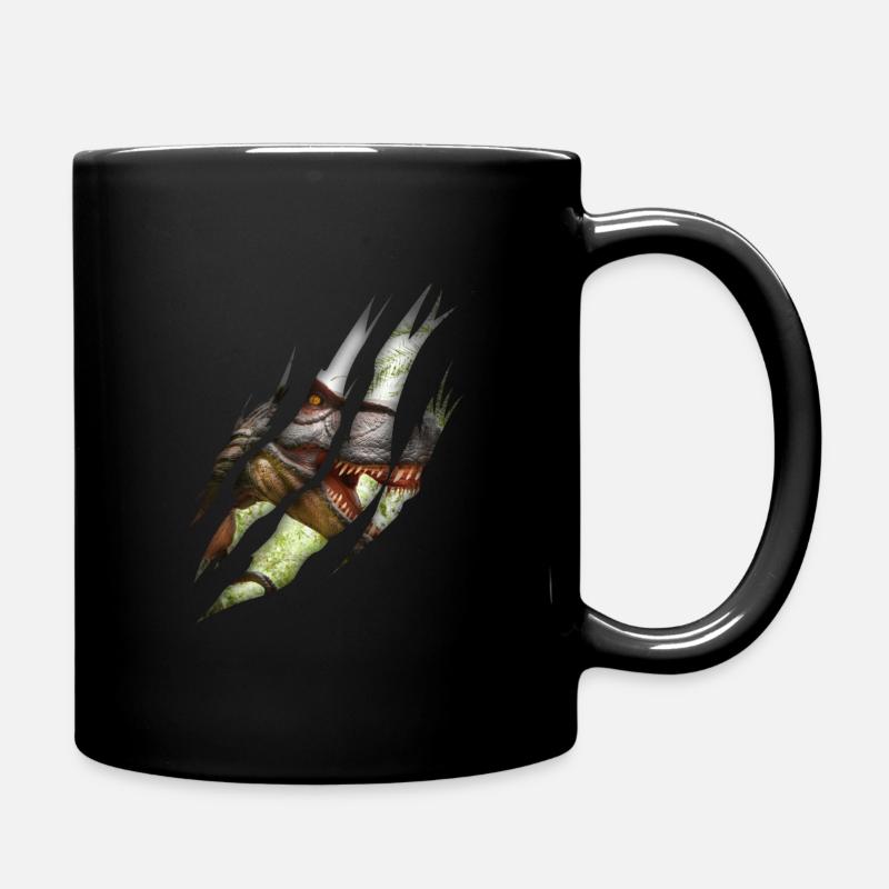 Trex Dinosaurier Zerrissene Klaue Dino - Tasse einfarbig - Schwarz