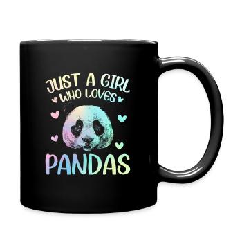 Just A Girl Who Loves Pandas Panda fille - Mug uni - noir - Droite