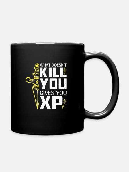 What doesnt kill you gives you XP,Gaming - Mug uni - noir