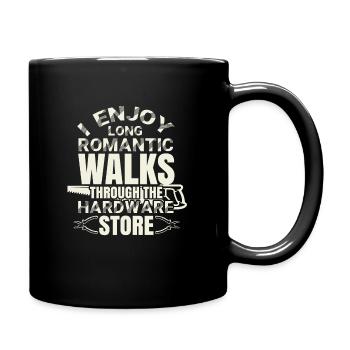 Lustiger Handwerker Humor Witziger Schreiner - Tasse einfarbig - Schwarz - Rechts