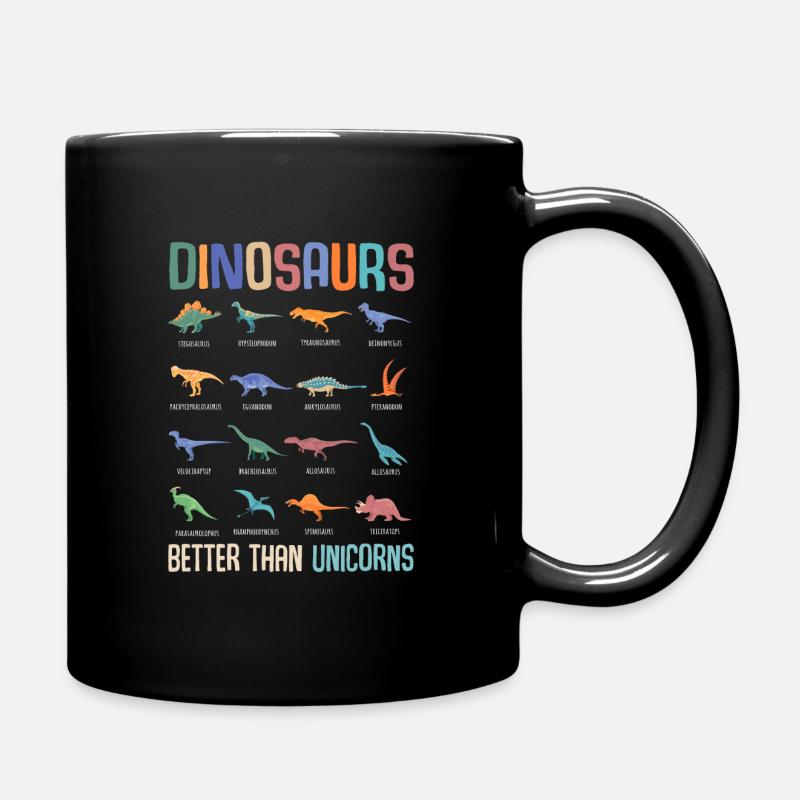 Cool Dinosaur Fan Dino Boys Trex - Full Colour Mug - black
