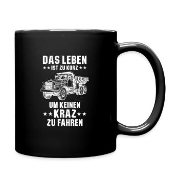 Das leben ist zu kurz KrAZ Lkw Fahrer sowjetische - Tasse einfarbig - Schwarz - Rechts