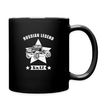 Russische Legende KrAZ Lkw Fahrer sowjetische - Tasse einfarbig - Schwarz - Rechts
