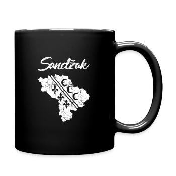 Sandzak Sandzaklija Novi Pazar Flag Gift - Full Colour Mug - black - Right