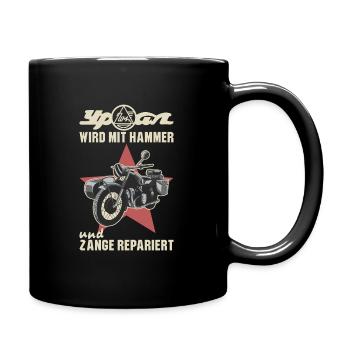 Wird mit hammer und zange repariert Ural Beiwagen - Tasse einfarbig - Schwarz - Rechts
