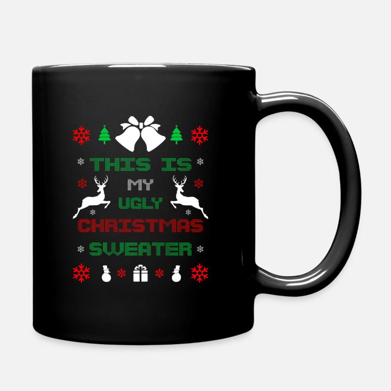 Ugly Christmas - Tasse einfarbig - Schwarz