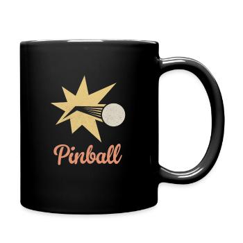 Staucher Pinball Automat Zocker - Tasse einfarbig - Schwarz - Rechts