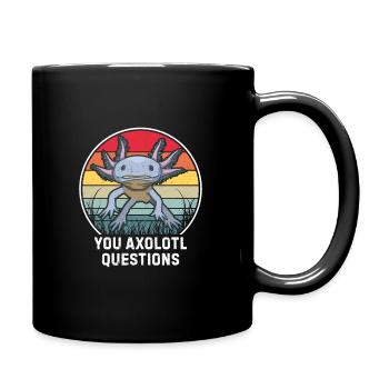 You axolotl questions Amphibians Tailed Amphibians - Full Colour Mug - black - Right