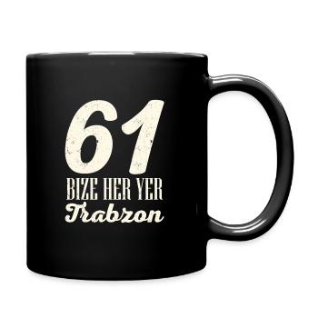 Bize her yer trabzon 61 Crescent with Star - Full Colour Mug - black - Right
