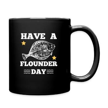 Have a flounder day - Full Colour Mug - black - Right