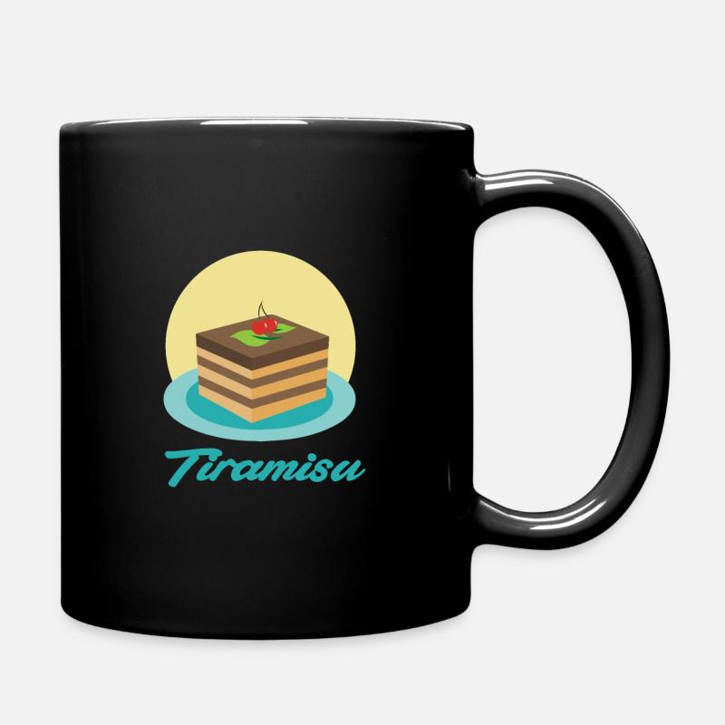 Tiramisu Dessert - Full Colour Mug - black