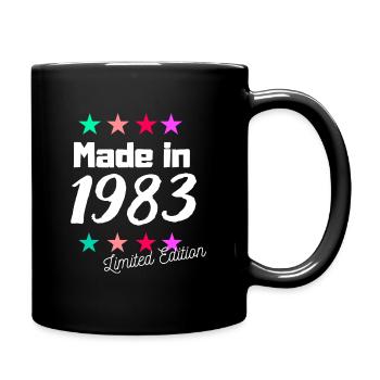 Made in 1983 Limited Edition Jahrgang Geburtstag - Tasse einfarbig - Schwarz - Rechts