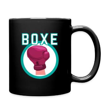 Boxen Liebe - Boxer Geschenkidee - Tasse einfarbig - Schwarz - Rechts