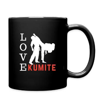 kumite love - karate gift idea - Full Colour Mug - black - Right