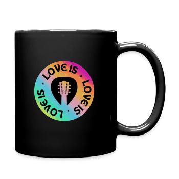 Gitarre: Liebe ist - Tasse einfarbig - Schwarz - Rechts