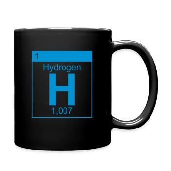 Wasserstoff H 1 Periodensystem Hydrogen Elemente - Tasse einfarbig - Schwarz - Rechts
