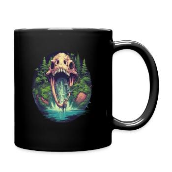 Dinosaur Dinosaur Fossil Carnivor T-Rex - Full Colour Mug - black - Right