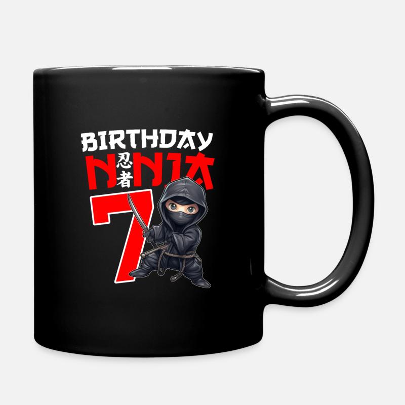 Chemise Ninja Anniversaire Enfant - 7 ans Ninja Naissance - Mug uni - noir
