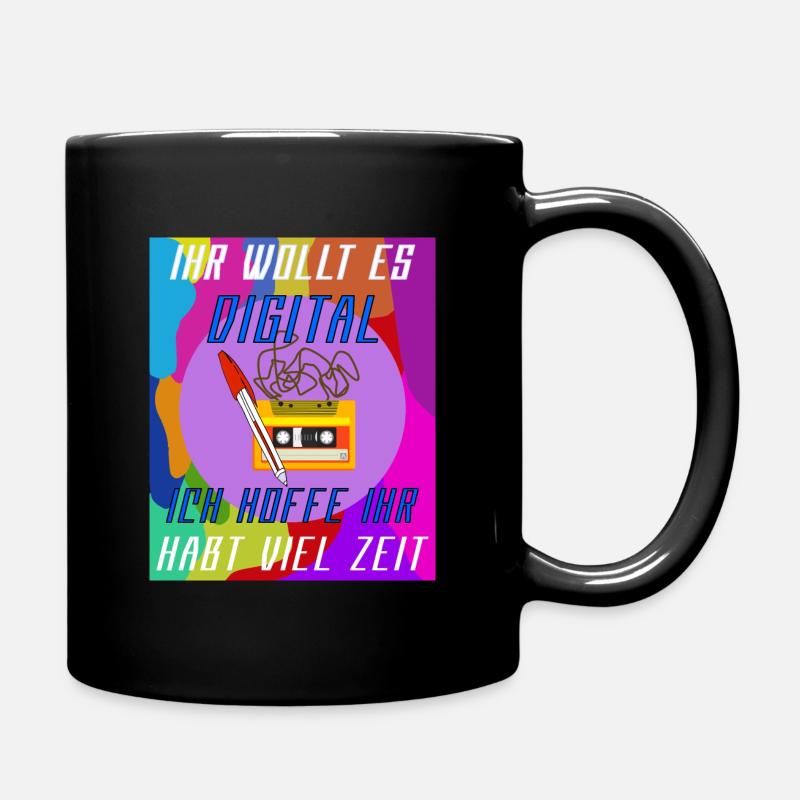 Cassette, you want it digital. - Full Colour Mug - black